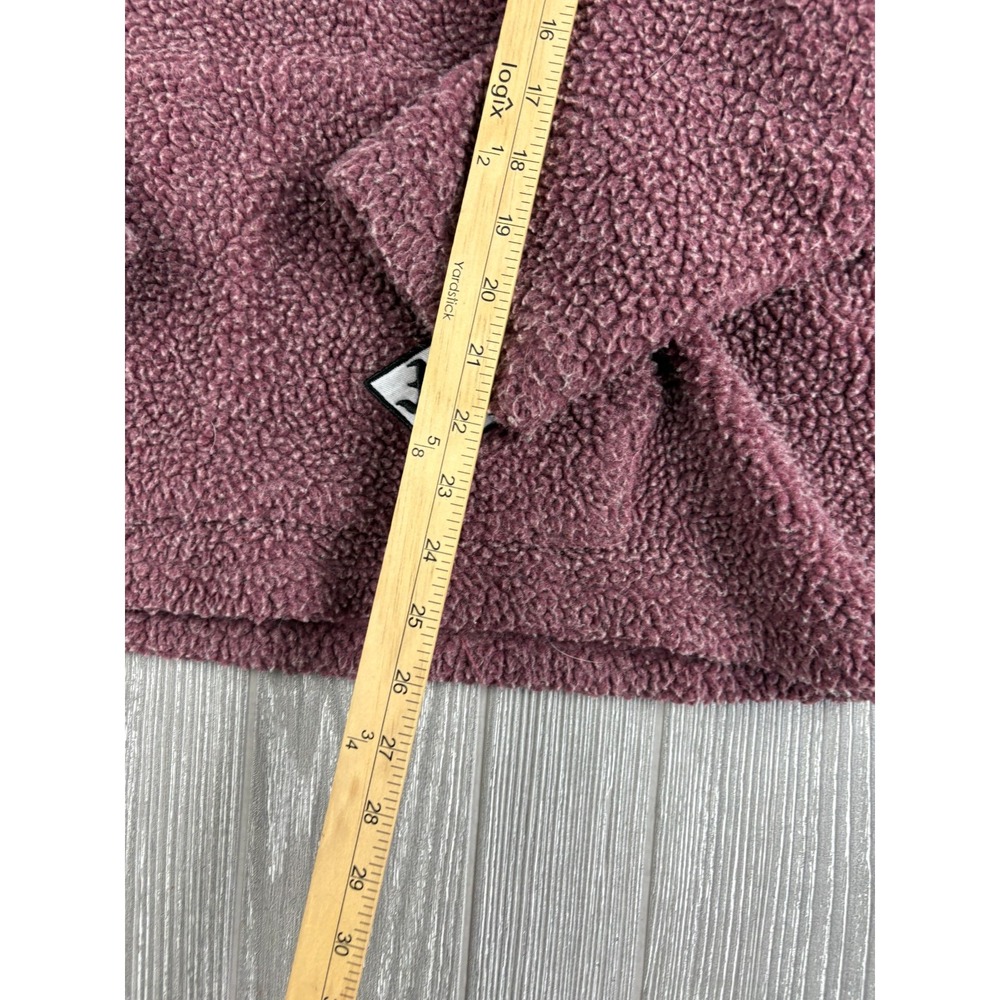 Fox Racing Womens Large Quarter Zip Sherpa Fleece Pullover Hoodie Pinkish Brown - Picture 5 of 10